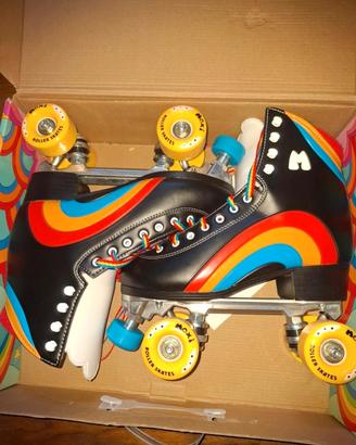 Pattini a rotelle quad Moxi Rainbow Rider Neri