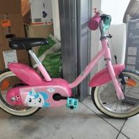 Bicicletta Bambina 14pollici unicorno