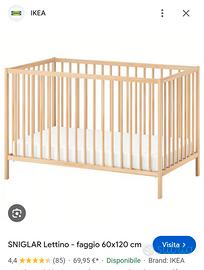 lettino ikea + accessori