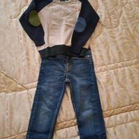 completo jeans e maglione