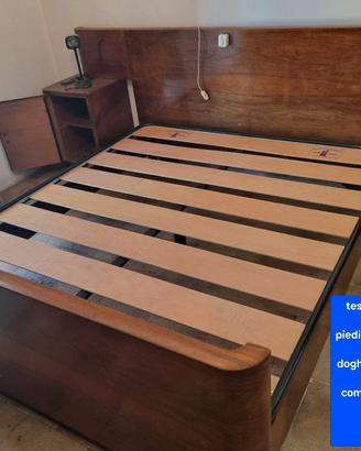 Letto in noce fatto a mano anni 60