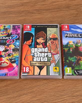 3 giochi originali Nintendo Switch