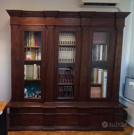 Grande libreria con vetrine in LEGNO MASSELLO – st