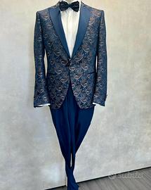 Vestito completo Palazzo Blu e Oro Damascato