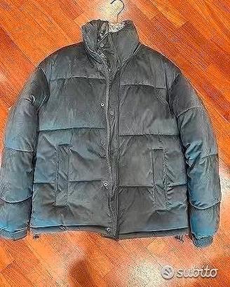 Piumino Zara effetto scamosciato Grigio