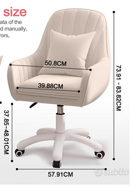 Sedia girevole con ruote