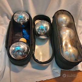 bocce 3 +3 metalliche per gioco "petanque"