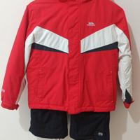 Tuta da sci + magl. termica + pile + calze 128 cm