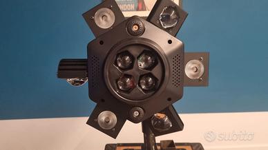 Effetto luce led dj rotante 6 bracci, bee eyes