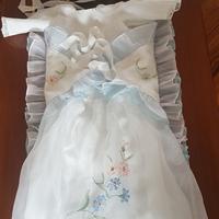 Porte enfant principesco ricamato a mano organza