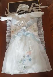 Porte enfant principesco ricamato a mano organza