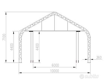 Tende da magazzino con porte di larghezza 6,0 x 4,