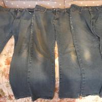 3 paia jeans usati taglia 48 ginocchia usurate