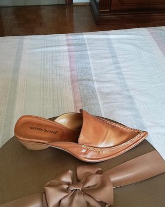 Scarpa pelle marrone Giorgia galassi 