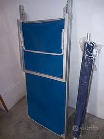Sdraio in alluminio e ombrellone mare