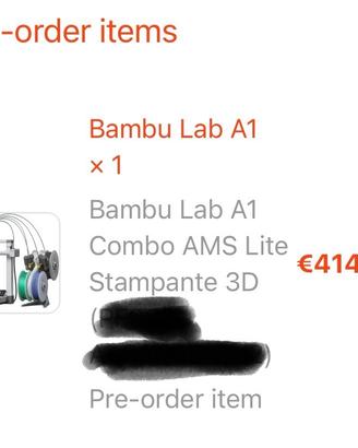Stampante 3d bambulab a1 combo con ams