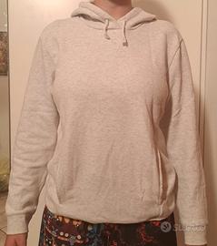 Felpa Decathlon bianca e grigia