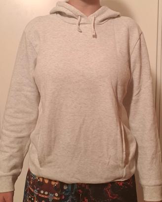 Felpa Decathlon bianca e grigia