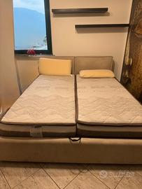 Letto matrimoniale contenitorecon doghe elettriche