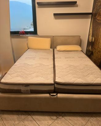 Letto matrimoniale contenitorecon doghe elettriche