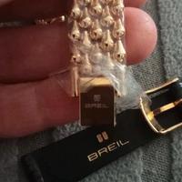 Cinturini Breil pelle e acciaio dorato