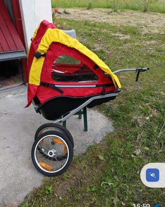 Carrello porta 2 bambini per bicicletta