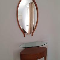 MOBILE INGRESSO IN LEGNO MASSELLO CON SPECCHIO