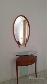 MOBILE INGRESSO IN LEGNO MASSELLO CON SPECCHIO