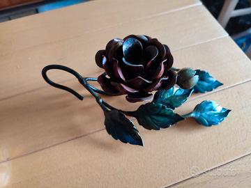 Porta candela in ferro battuto vintage 