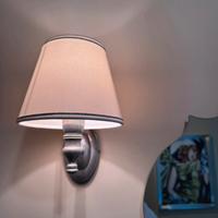 Coppia Applique Shabby Chic in Metallo e Stoffa