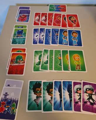 Carte gioco + timbri Pjmasks