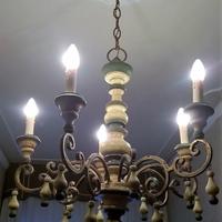 Set lampada a sospensione 2 applique in legno