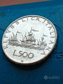 500 LIRE ARGENTO FONDI LUCIDI 1967 RARI