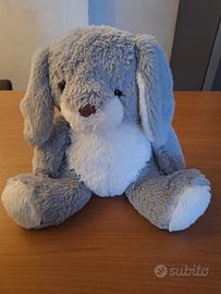 Peluche coniglio bianco e grigio - Nuovo morbido
