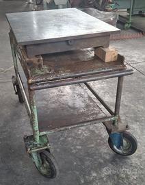 Carrello pesante + piano in ghisa