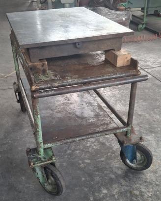 Carrello pesante + piano in ghisa