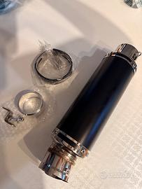 Terminale Scarico Universale Moto Nero 51mm con ac
