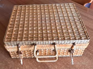 Cestino da pic nic in paglia