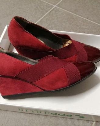 Scarpe Décolleté Melluso con Zeppa – Camoscio e Ve
