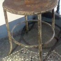 Sgabello metallico vintage Ospedale Militare