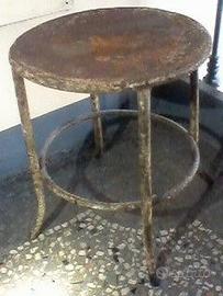 Sgabello metallico vintage Ospedale Militare