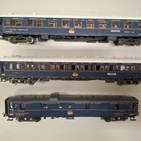 3 carrozze treno Orient Express Altaya HO.