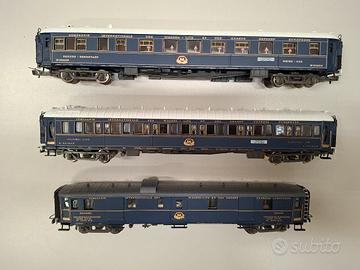 3 carrozze treno Orient Express Altaya HO.