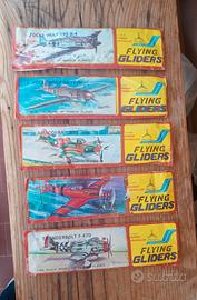 Lotto 5 aeromodelli gioco vintage   Flying Gliders