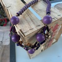 Collana in legno e acciaio