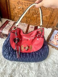 Rare vintage miumiu Coffer leather handbag 