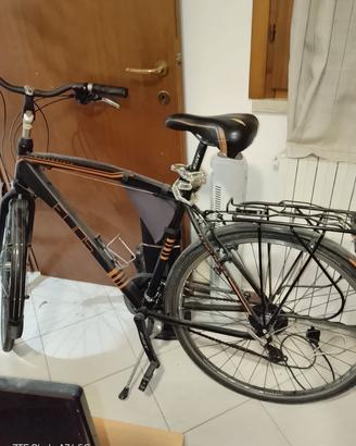 Bici trekking uomo Elios 28” city bike con portapa