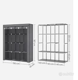 Armadio grande in stoffa NUOVO CONFEZIONATO