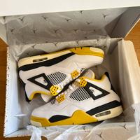 Air Jordan 4 bianche nere gialle