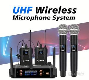 Kit Radio Microfoni  UHF  DUAL
